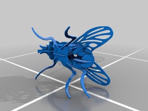 fly 3d puzzle sculptures art animal biology sculpture 3d print model - Mito3D
