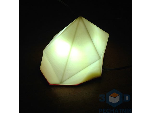 crystal night lamp light decor nightlamp nightlight 3D print model - Mito3D