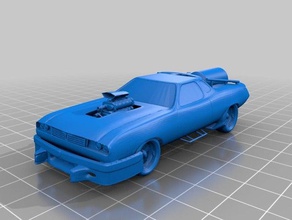 dodge challenger 3d printing car mad max wasted 3d print model - Mito3D
