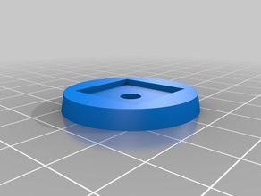 wargames 32mm round base w 18mm square hole toy & game accessories bases ageofsigmar peana warhammer 3d print model - Mito3D