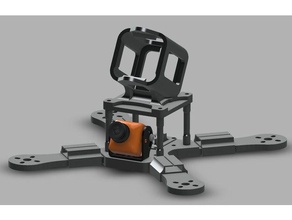 ímpio-1x mini quad quadro - verdade x 200mm hobby drone quadcopter 3d print model - Mito3D