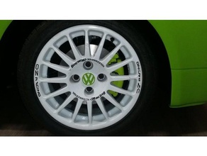 VW Rad Kappe automotive golf wolkswagen 3d print model - Mito3D