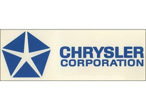 1960 chrysler corporation cartello con il logo di lito segni e loghi 3d print model - Mito3D