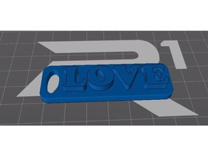 aşk Anahtarlık işaretler ve logolar 3d print model - Mito3D