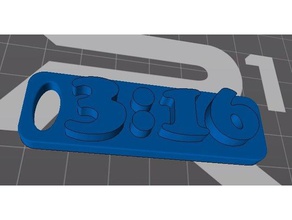 3 16 keychain signs & logos 3d print model - Mito3D