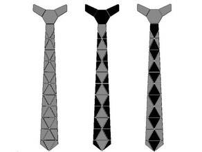 printable hex tie fashion hextie necktie 3d print model - Mito3D