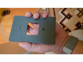 en blanco de la placa dos interruptores abajo herramientas del arte cego espelho 3d print model - Mito3D