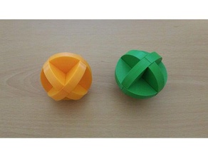 spherical burr puzzle puzzles ball sphere 3d print model - Mito3D