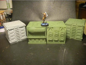 28mm infinity terrain holo ad lo pan noodle hut recycle bin 3d printing 3d print model - Mito3D
