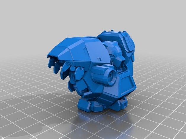 15mm scale mwo kodiak heavy mech toys & games gruntz wargame wargames wargaming 3D print model - Mito3D