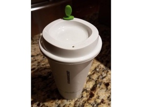reusable starbucks lid stopper food & drink 3d print model - Mito3D