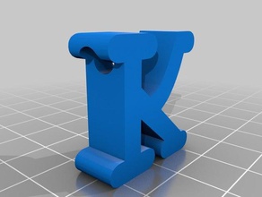 letter k accessories 3d print model - Mito3D