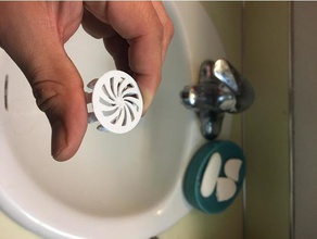 sink drain swirl bathroom cover tapa lavavo 3d print model - Mito3D