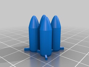 airsoft realistic 6mm bullets 4 pack sport & outdoors softair 3d print model - Mito3D