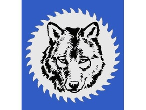 wolfsaw plaque Schilder & logos 3d print model - Mito3D