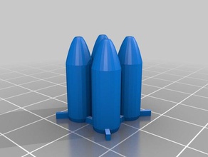 airsoft realistic spiky hunting bullets v7 4 pack sport & outdoors needle softair 3d print model - Mito3D