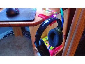 desk mounted headphone holder sennheiser headphones audio 3d print model - Mito3D
