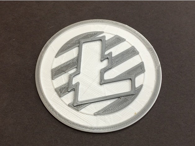 litecoin chaveiros bitcoin btc montanha-russa moeda crypto cryptocoin cryptocurrency bebida de montanha russa lite cuidados longa duração código qr 3D print model - Mito3D