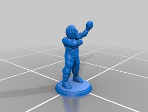 hank barbare personnes 28mm miniatures figurine 3d print model - Mito3D