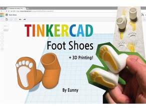 foot shoes toys & games eunny shoe stamp tinkercad 3d print model - Mito3D