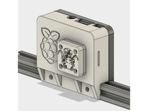 octopi & picam case mounts aluminum 2020 3d printer accessories 3d print model - Mito3D