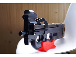 p90 airsoft stand sport & outdoors 3d print model - Mito3D
