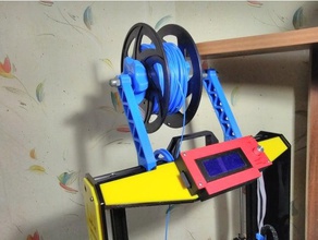 prusa i4 filament roll holder 3d printer accessories spool sunhokey 3d print model - Mito3D