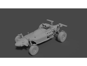 fusée de voiture des véhicules moteur vol modèle course 3d print model - Mito3D