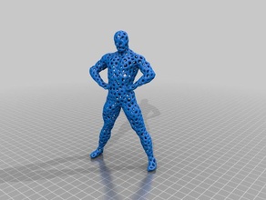 voronoi bodybuilder sculptures 3d print model - Mito3D