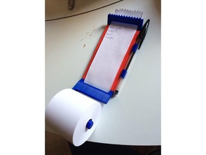 shopping list holder organization paper roll 3d print model - Mito3D
