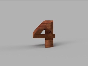 420 three sided number sculptures 3d print model - Mito3D