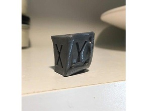 melted coffee xyz calibration cube 3d printing melt 3d print model - Mito3D