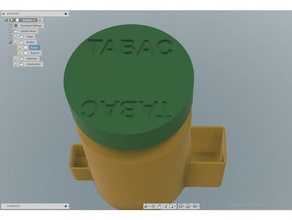 pote tabac caixa de tabaco recipientes armazenamento a 3d print model - Mito3D