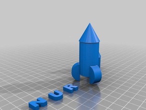 cohete nur La impresión en 3d 3d print model - Mito3D