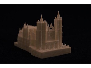 la cattedrale di leon edifici e strutture art edificio catedral chiesa europa gotico spagna stainedglass struttura il tempio 3d print model - Mito3D