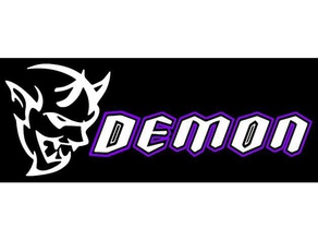 dodge demon signe insigne de l'automobile 3d badge auto connexion automatique automobile voiture percevable collecteur démon 3d print model - Mito3D