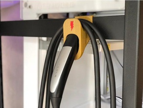 tesla soporte de cable la automoción gestión cables montaje el cargador 3d print model - Mito3D