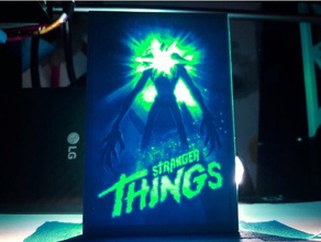stranger things lithophane poster art thing fanmade movie sci-fi 3d print model - Mito3D