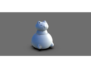 fat cat a arte 3d print model - Mito3D