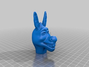 shrek - burro cabeça remixada a arte animais do busto fantasia escultura brinquedos 3d print model - Mito3D