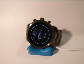 fosil q explorist dur araçlar armarni dizel bu misfit smartwatch stand nöbet 3d print model - Mito3D