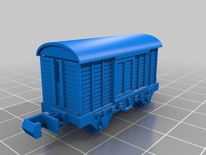 n scale freight van hobby model train trains n-scale 3d print model - Mito3D