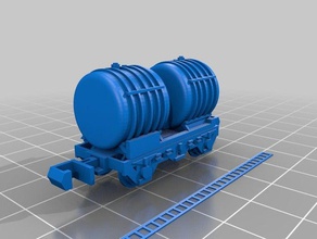 n escala doble pequeña cisterna hobby el modelo de tren los trenes del n-escala la 3d print model - Mito3D