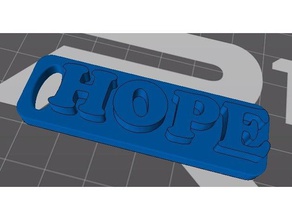 hope keychain keychains 3d print model - Mito3D