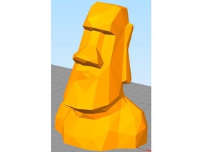 menor poli estátua moai esculturas baixa contagem de polígonos 3d print model - Mito3D