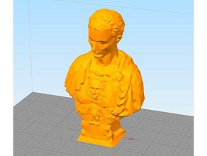 en düşük poli julius Sezar heykeller poly 3d print model - Mito3D