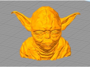 più basso poly yoda sculture low 3d print model - Mito3D