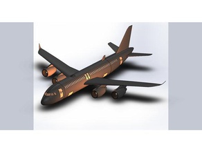 airbus araç uçak dekorasyon uçan model ölçekli modelleme ölçek göstermelik 3d print model - Mito3D