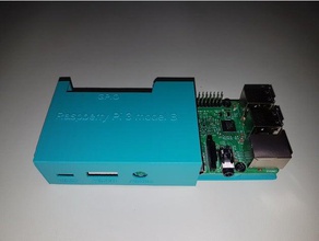 raspberry pi 3 model b sliding support plate case computer microdelta rework openscad pla 3d print model - Mito3D