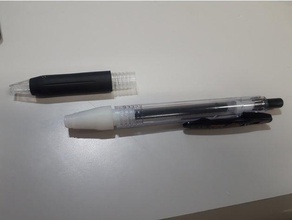 ballpoint pen nozzle zebra sarasa clip shorten axis office 3d print model - Mito3D